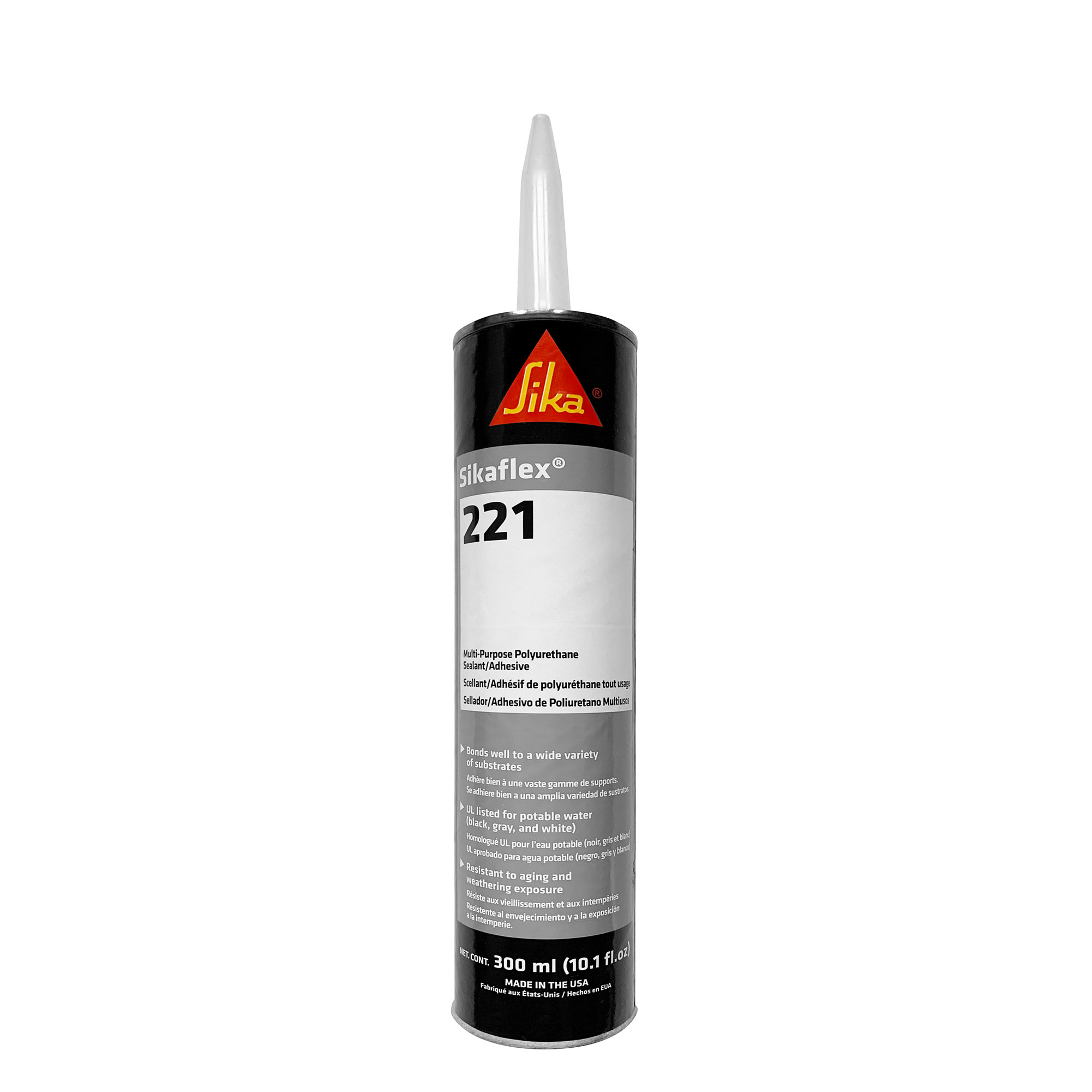 Sika Sikaflex 221 Multi-Purpose One Component Polyurethane Sealant /  Adhesive - 10.1 Fluid Ounce Cartridge 90891