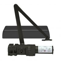 CRL PR90 Series Dark Bronze Adjustable Spring Power Size 1 to 6 Cast Iron Surface Mount Door Closer PR90DU
