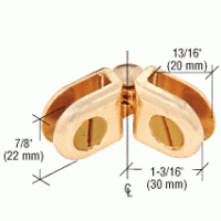 CRL Brass Z-Line Mini Hinge  ZLC12BR