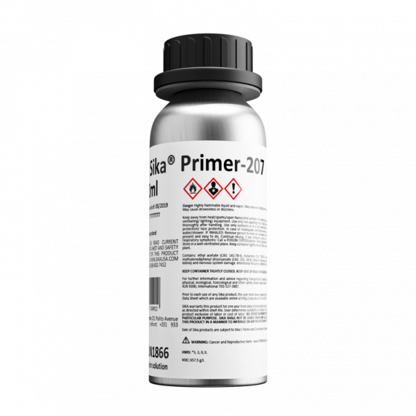 Sika Primer 207 AGR Pigmented Solvent-Based Black Primer - 250 ml Bottle 587329