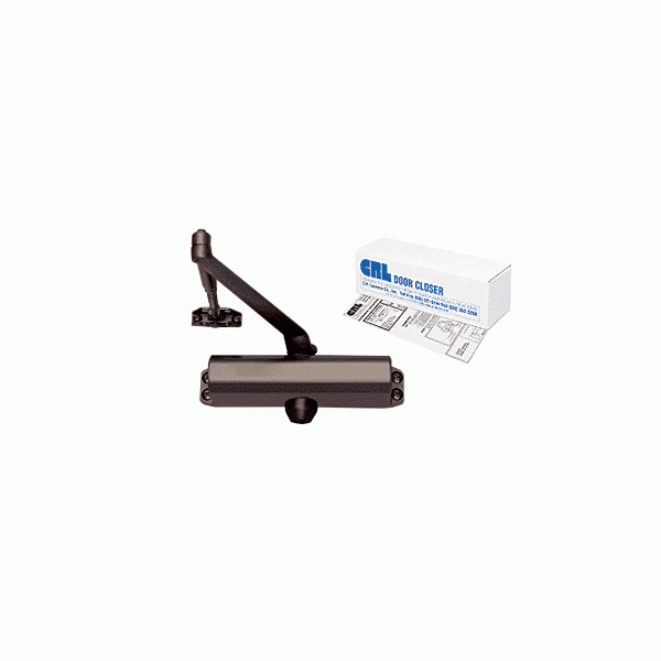 CRL PR80 Series Dark Bronze Adjustable Spring Power Size 2 to 5 Surface Mount Door Closer PR80DU