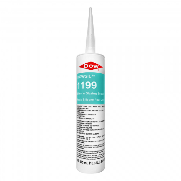 Dow 1199 Clear Silicone Sealant - 10.3 Oz. Cartridge 1199C