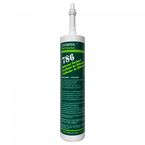 Dow 786 Clear Silicone RTV Sealant Cartridge 786C