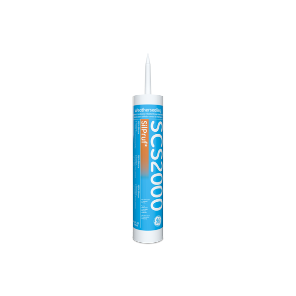 GE SilPruf SCS2002 White Silicone Sealant Cartridge SCS2002