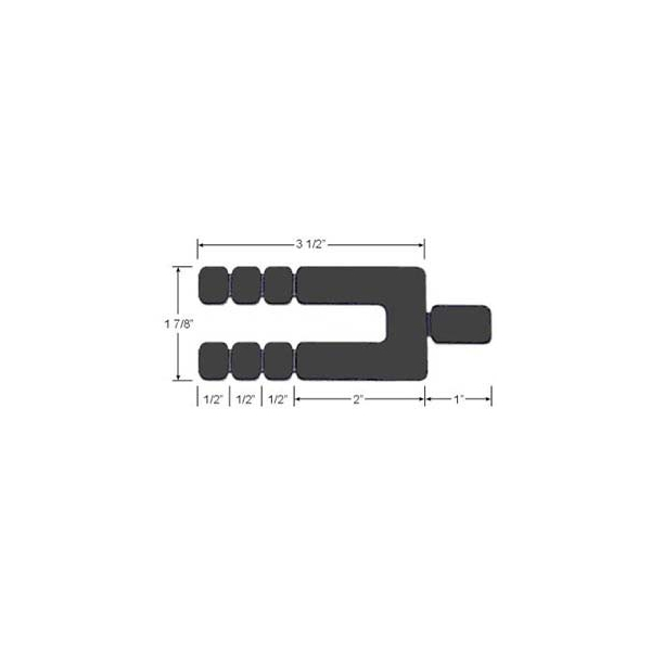 Glazelock Horseshoe Short Stackable 4-1/2" x 1-7/8" x 1/16" Shims - Case of 960 GL17