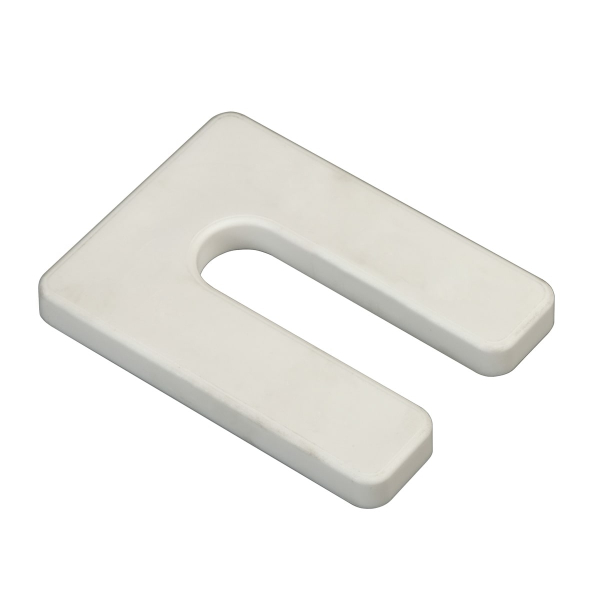 Glazelock White 3" x 4" x 3/8" Non-Interlocking High Impact Horseshoe Shims GLZ26