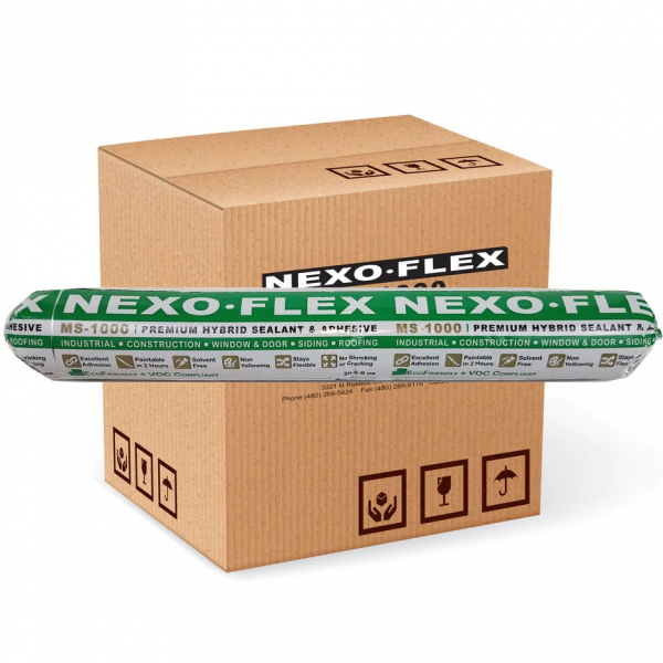Nexo-Flex MS-1000 White Premium Hybrid Sealant and Adhesive - 20 Fluid Ounce Sausage MS1000WS