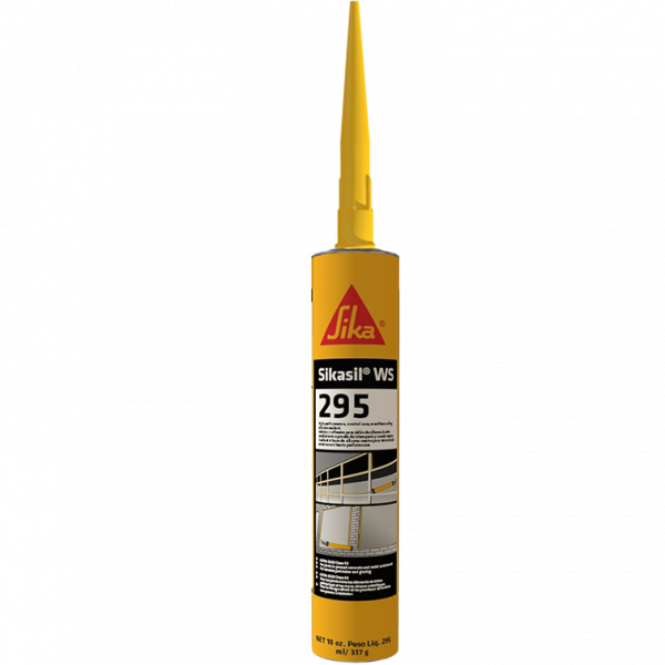Sikasil WS-295 Aluminum Neutral Cure Weather Sealing Silicone Sealant - 10 Fluid Ounce Cartridge 412323