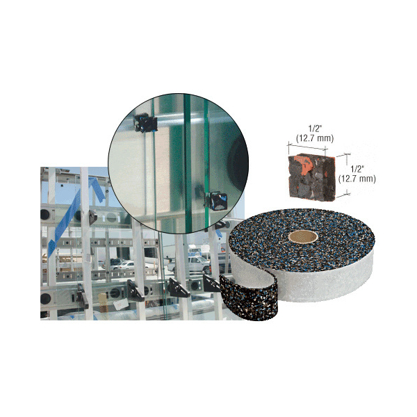 CRL 1/2" x 1/2" x 1/4" Sponge Rubber Shipping Pads - Roll of 10,000 Pads SP1412B