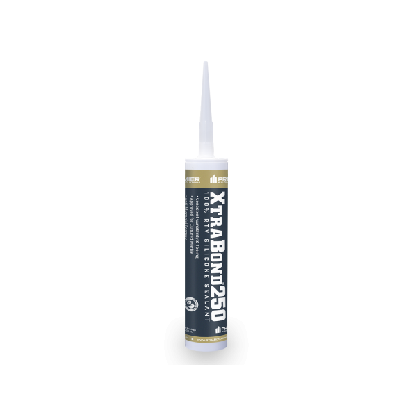 Premier XtraBond 250 RTV Aluminum Stone Silicone Sealant - 10.1 Oz. Cartridge XB250ALST