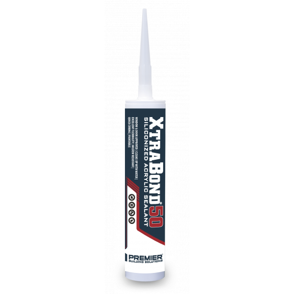Premier XtraBond 50 Series White Siliconized Acrylic Sealant - 10.1 Oz. Cartridge XB50W